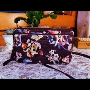 Vera bradley Crossbody checkbook wallet